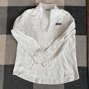 Vineyard Vines Off-White Quarter-Zip Top